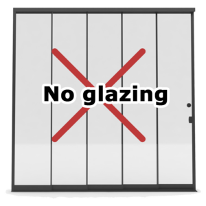 No Glazing or Blinds (May be later)